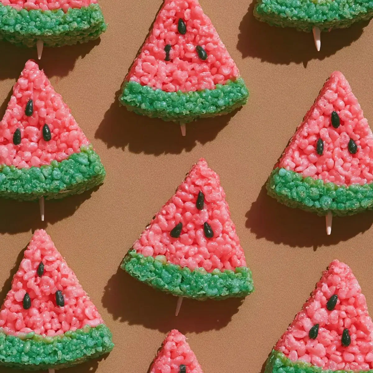 Watermelon Krispie Treats